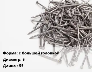 Гвоздь с большой головкой 5х55 без покрытия